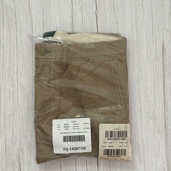 J. Crew 484 Slim-Fit Broken-In Chino Pants in Tan Sz 30w/32L - Picture 7 of 7